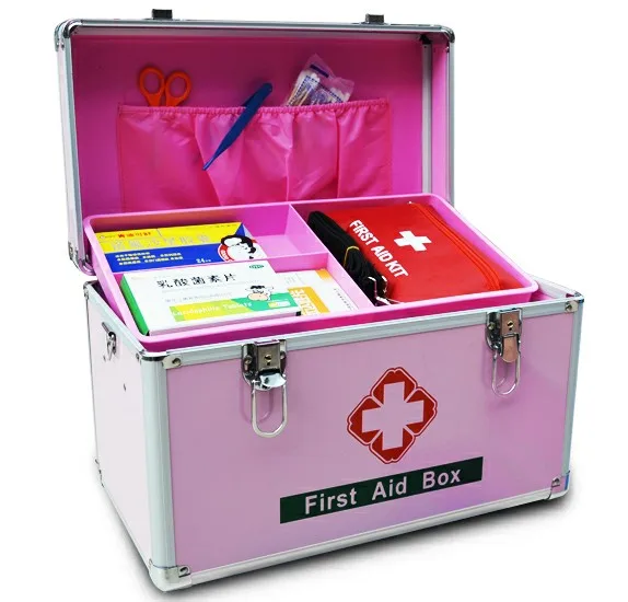 Очень большая Бытовая многослойная металлическая коробка для хранения лекарств, переносная домашняя медицинская коробка