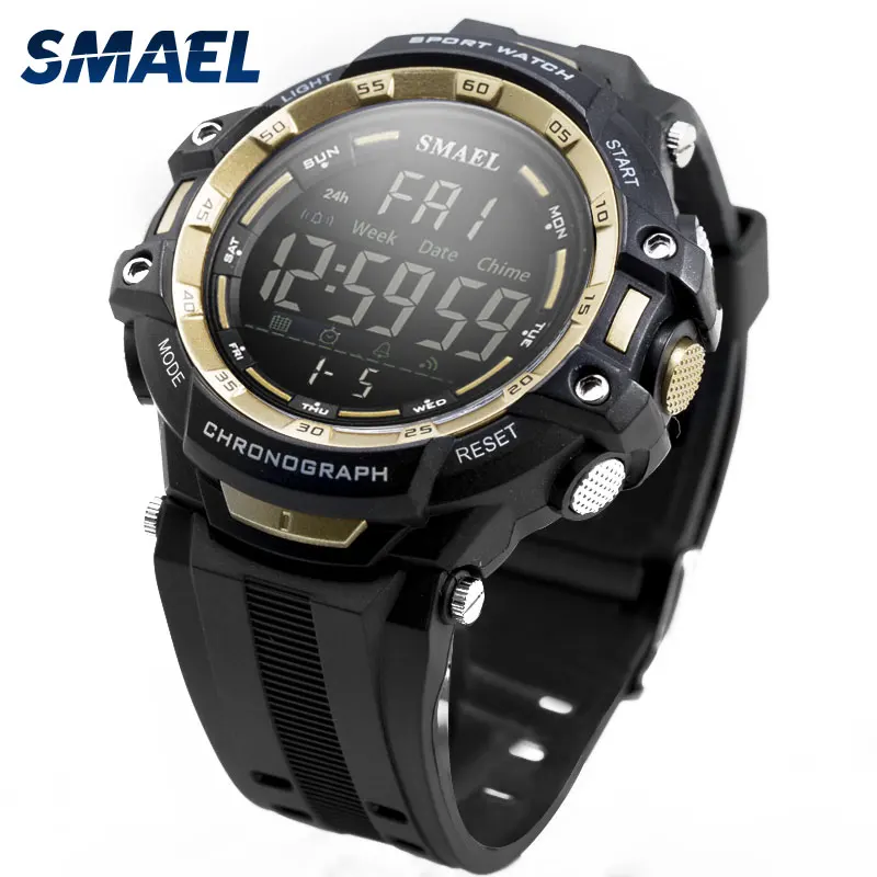 Goede Mannen Horloges Digitale LED Licht SMAEL Horloge S Shock Montre Mens Militaire Horloges Top Merk Luxe 1350 Digitale Horloges Sport