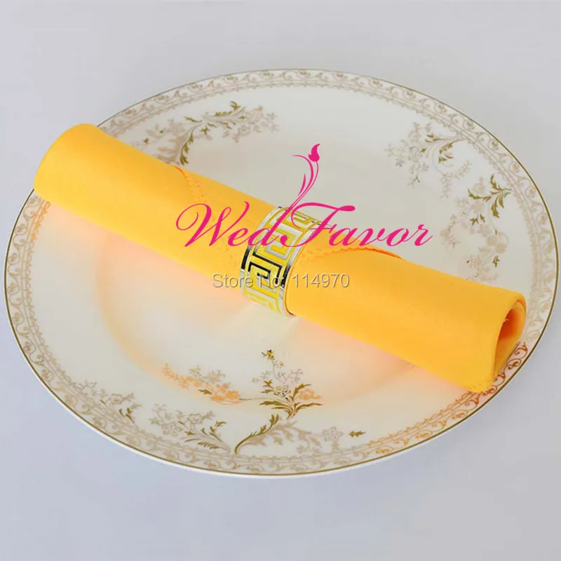 WedFavor 50 шт. 45x45 см Visa полиэфирные столовые салфетки для ужина, льняные носовые платки для свадебного праздника в отеле