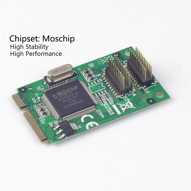  Mini PCIe zu Serielle RS-232 port DB9 Adapter 4 ports RS232 zu Mini PCI-e Karte MosChip chipset kon