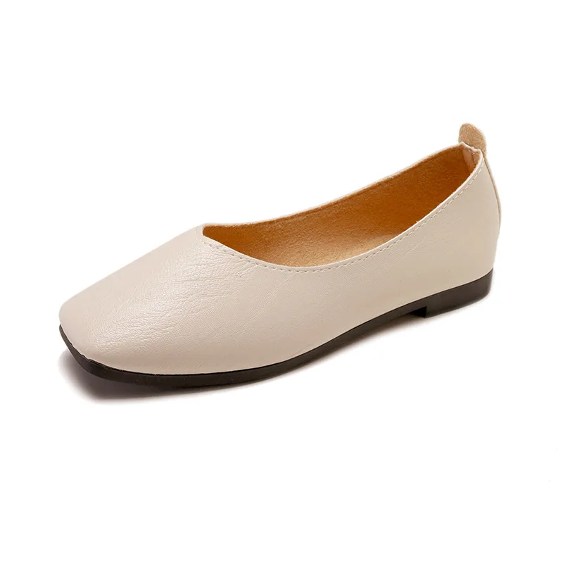 

2019 summer comfortable soft bottom shoes casual models stitching square head shallow mouth flat shoes women shoes woman women