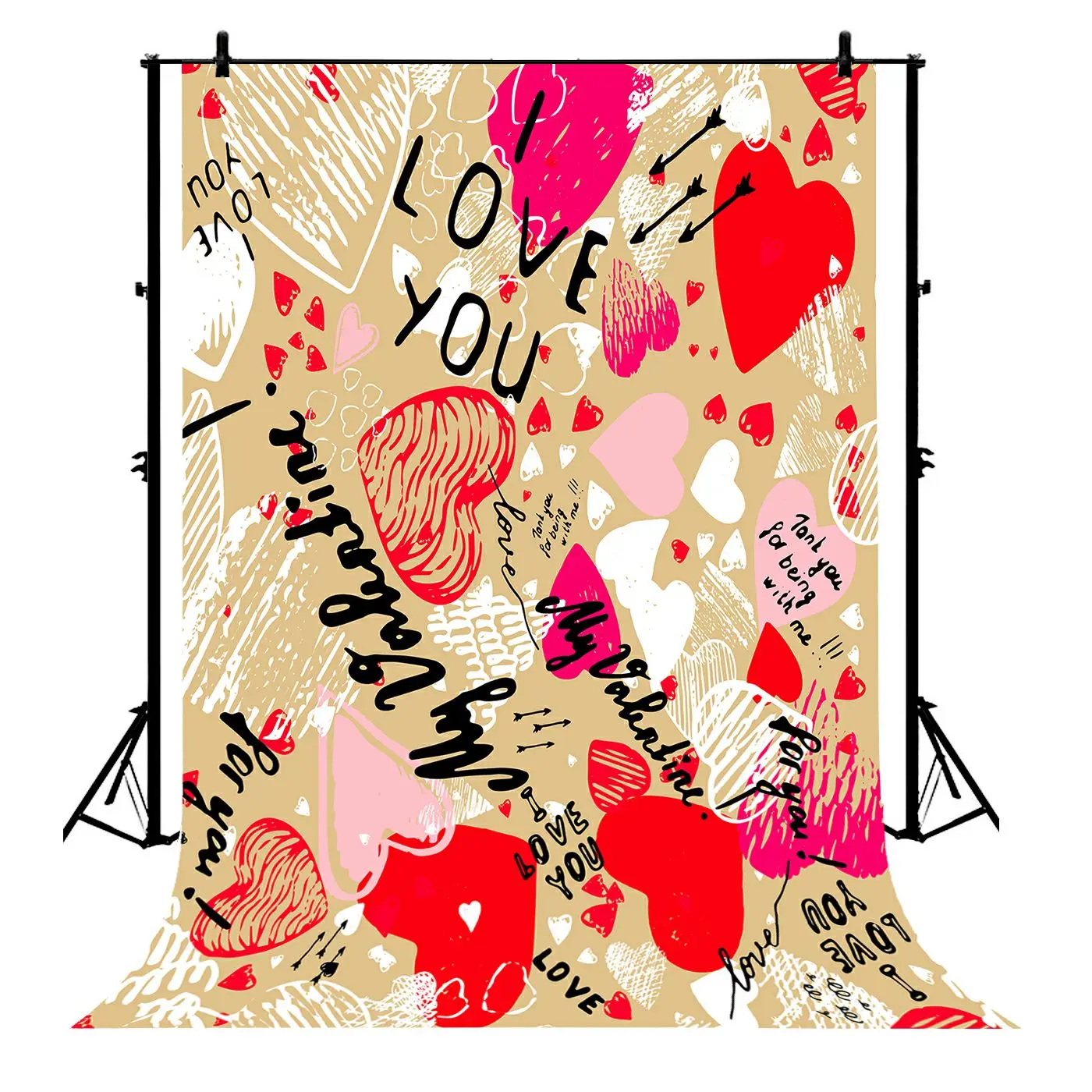 

5x7ft Valentine Days Polyester Photo Background Portrait Backdrop