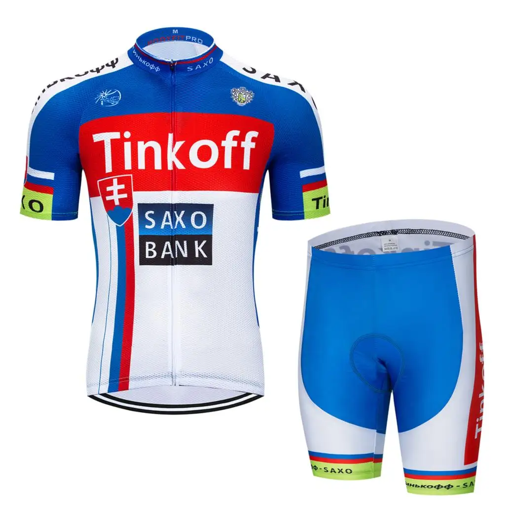 6 Команда Тинькофф PRO Велоспорт Джерси нагрудник шорты костюм Ropa Ciclismo мужская летняя быстросохнущая одежда для велоспорта - Цвет: 6