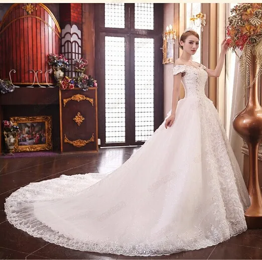 The New White Dress Wedding Dresses Get Married For A Word Shoulder The New White Dress Wedding Dresses Get Married For A Word Shoulder Lace Style Restoring Ancient