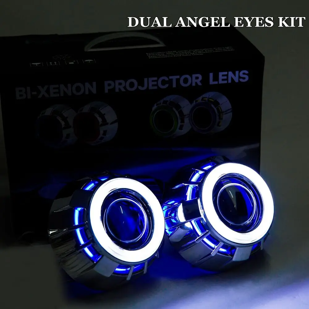 2 5 дюймовый мини телефон с DRL dual angel eyes shrouds подходит для H1 H4 H7 модифицированный
