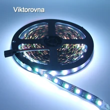 0,5/1/2/3/4/5 M цветная(RGB) Светодиодная лента с usb-питанием 5050 SMD не водонепроницаемый Led полоса лента осветительная лента, ПХБ черного СВЕТОДИОДНЫЕ Гибкие Огни DC12V