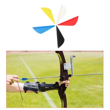 

50pcs 2 Inch Archery Arrow Feather Plastic Vanes Plumage Recurve Bow Fletching Archery Tools