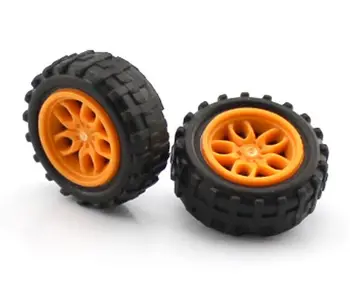 

2*18mm plastic wheel Mini wheel DIY model toy tire technology small making accessories