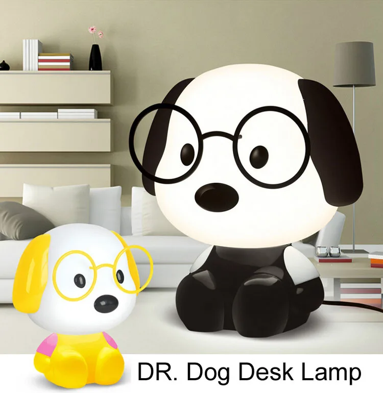

Cartoon Led 220v Table Lamps For Living Room Bedroom Dr. Dog Desk Lamp Children Study