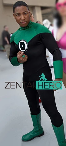 Зентаигерой зеленый и черный Вселенная DC супергерой Зеленый Фонарь костюм мужской спандекс зентай костюм для Хэллоуина Косплей Костюм