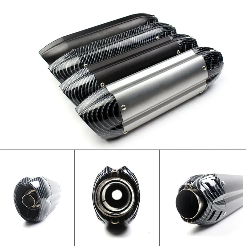 

51mm Universal Motorcycle Exhaust Muffler Pipe 470mm Dirt Pit Bike Scooter For AKRAPOVIC Yoshimura Honda R1 R3 FZ6 Nmax MT07