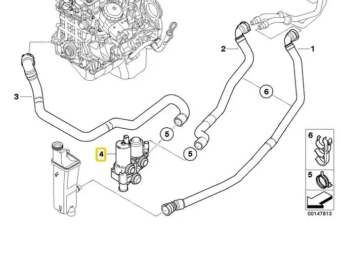 Клапан управления нагревателем с вспомогательным водяным насосом для BMW E46 X3 318i Z3 M3 64118369807