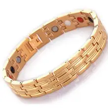 Модные женские мужские нержавеющей стали 316L Германий здоровья магнитные ювелирные изделия для лечения 4 в 1 био здоровья браслет исцеляющая энергия