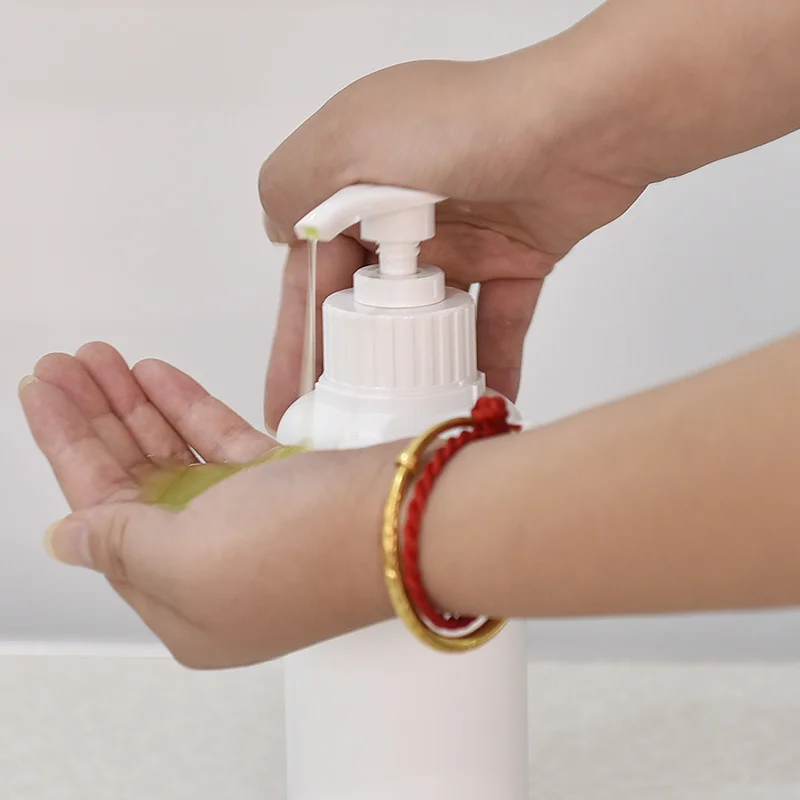 4PCS/set 500ML 1000ML Empty Plastic bottle with pressure pump Shampoo shower gel packaging container Food Grade