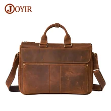 Joyir Luxury15″ Laptop Bag Mens Briefcase Genuine Leather Handbag Executive Business Shoulder Bags Men Travel Bolsos 6223