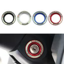 Coche Carmilla luminoso interruptor de encendido pegatinas de ajuste agujero adhesivo circular para Ford Focus 2 3 4 ST RS Kuga Escape Mondeo