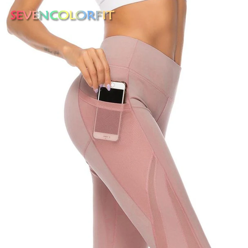 

Sevencolorfit Leggings Sport Women Fitness Push Up 2019 High Waist Compression Black Gym Workout Sports Yoga Pants Pocket Women