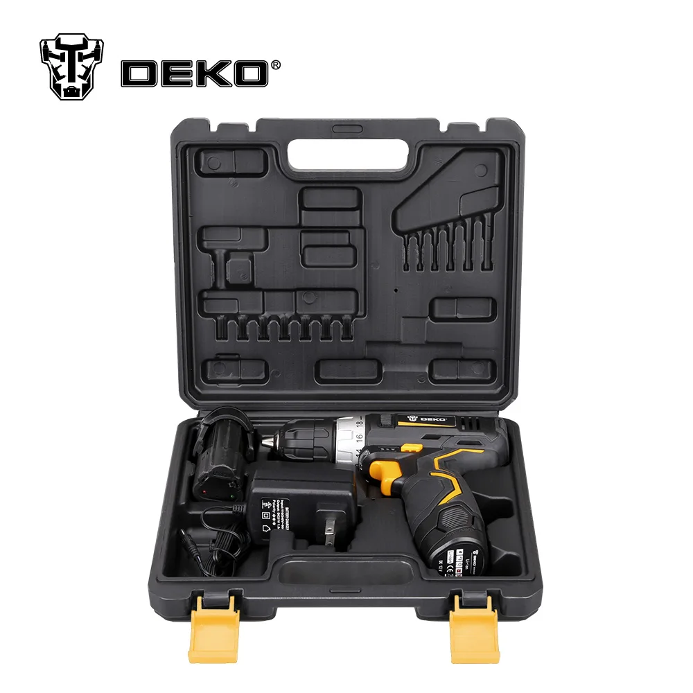 DEKO Original BMC Plastic Box Tool Case for 12V Cordless Drill GCD12DU3 not include Cordless Drill