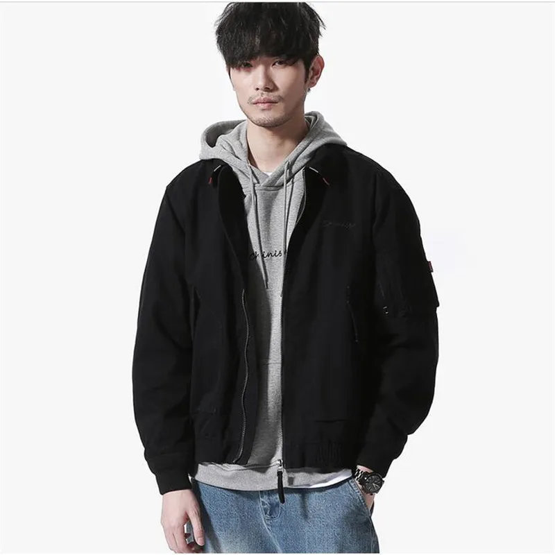 

New Arrival Spring Men's Jackets Japan Style Fashion Coats Oversize Male Casual Slim Stand Collar Bomber Winter Jacket Men A3428