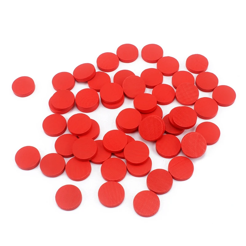 Montessori Materials Kids Wood Toys 55Pcs Red Counters Learning Mathematics Wooden Chips Baby Toy Preschool Brinquedos Juguets Montessori Materials Kids Wood Toys 55Pcs Red Counters Learning Mathematics Wooden Chips Baby Toy Preschool Brinquedos Juguets