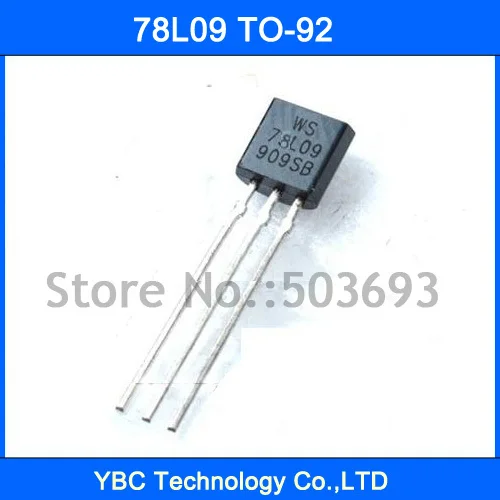 

100pcs 78L09 7809 Voltage Regulator IC 9V 0.1A TO-92
