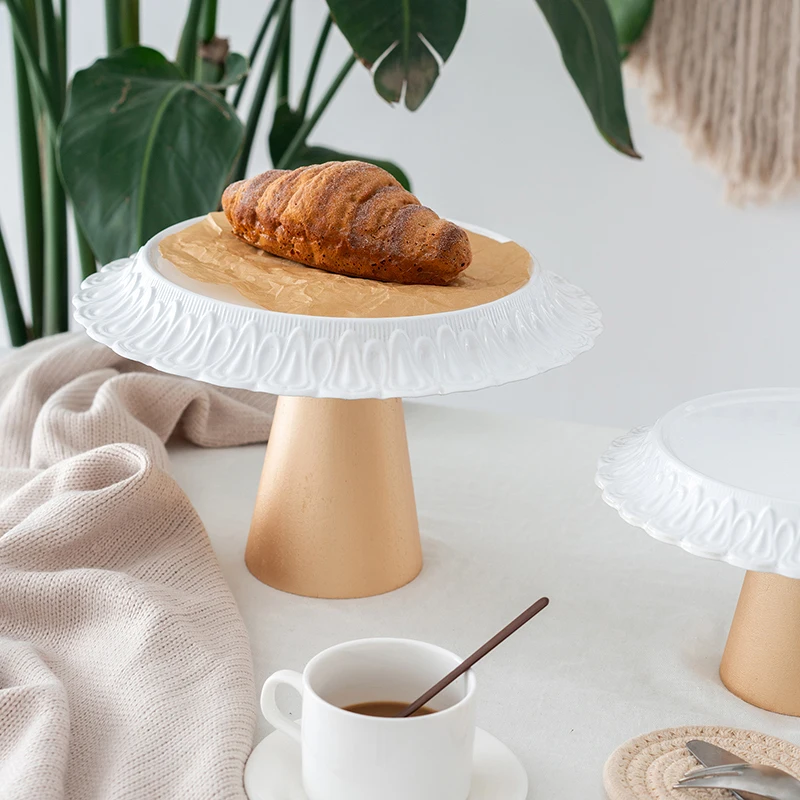 

Nordic style cake tray afternoon tea snack tray Wedding dessert table display rack Iron cake stand