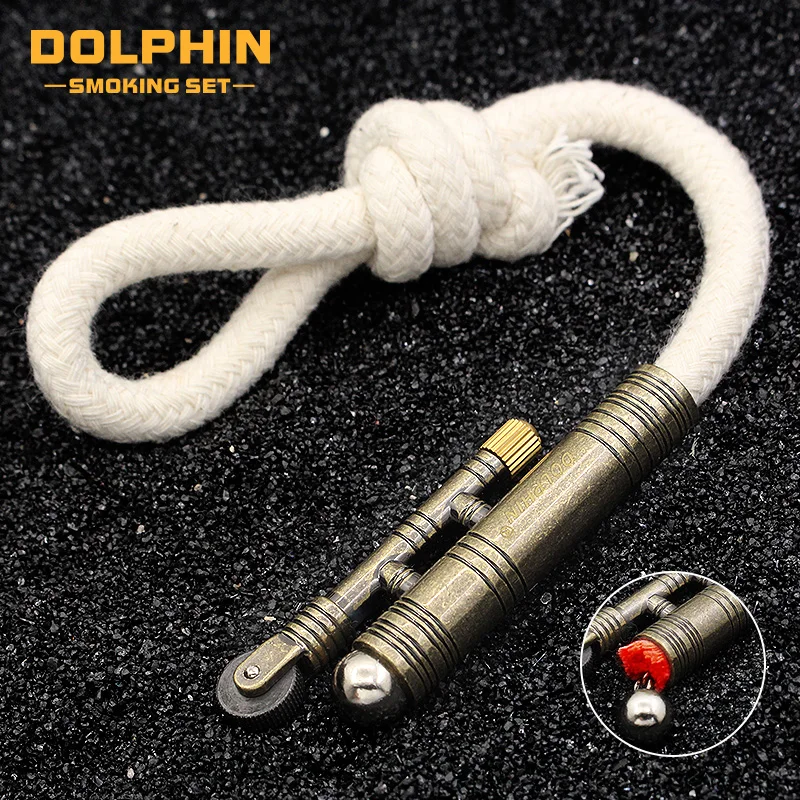 

NO Extra Fuel Needed Velvet Rope Lighter Windproof Retro Kerosene Lighter Cigarette Flameless Gadgets for Men Outdoor Camping