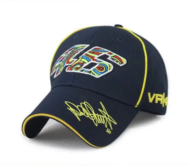 F1 MOTO GP Rossi VR 46 motocicleta gorras hombres Racing hueso gorras VR46 sombrero de deporte snapback encajan presión detrás casquette skull cap|hat skicap sport - AliExpress