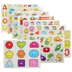 30 см Детские Ранние развивающие игрушки детские руки хватают деревянные головоломки игрушки Алфавит и цифры Обучающие Образование