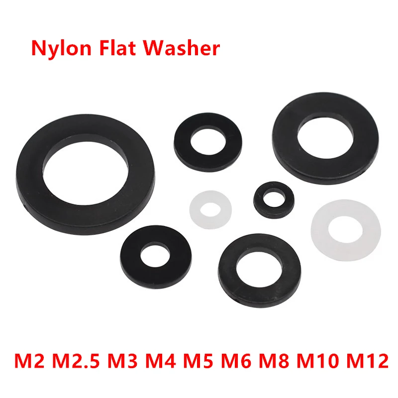 Nylon Washer Flat Washer Round Flat Washer Gasket Seal Ring 8 Size M2 M2.5 M3 M4 M5 M6 M8 M10 Nylon Washer Flat Washer Round Flat Washer Gasket Seal Ring 8 Size M2 M2.5 M3 M4 M5 M6 M8 M10