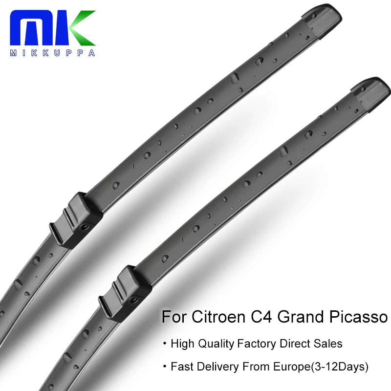 Mikkuppa Wiper Blades For Citroen C4 Grand Picasso Model Year From 2006-2018 Windshield Windscreen Wiper Auto Accessories Mikkuppa Wiper Blades For Citroen C4 Grand Picasso Model Year From 2006-2018 Windshield Windscreen Wiper Auto Accessories