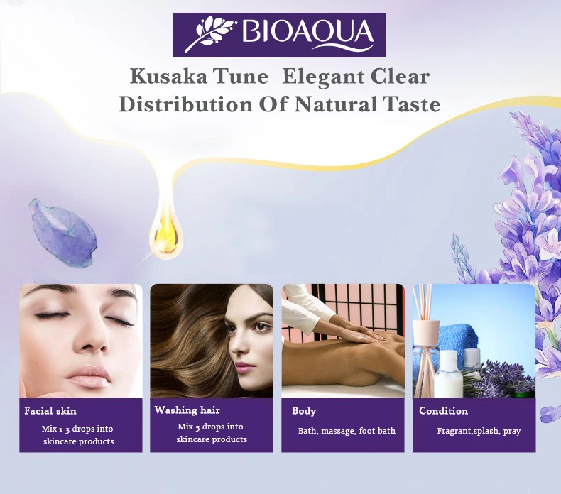BIOAQUA الزيوت العطرية الروائح النقي زيت اللافندر/ زيت الخزامى التحكم المسام رطبة Bioaqua خمر تدليك الجمال العناية بالبشرة BIOAQUA الزيوت العطرية الروائح النقي زيت اللافندر/ زيت الخزامى التحكم المسام رطبة Bioaqua خمر تدليك الجمال العناية بالبشرة
