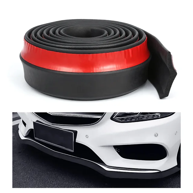2.5m/8.2ft Car styling Car Bumper Strip Rubber Bumper Strip 65mm Width