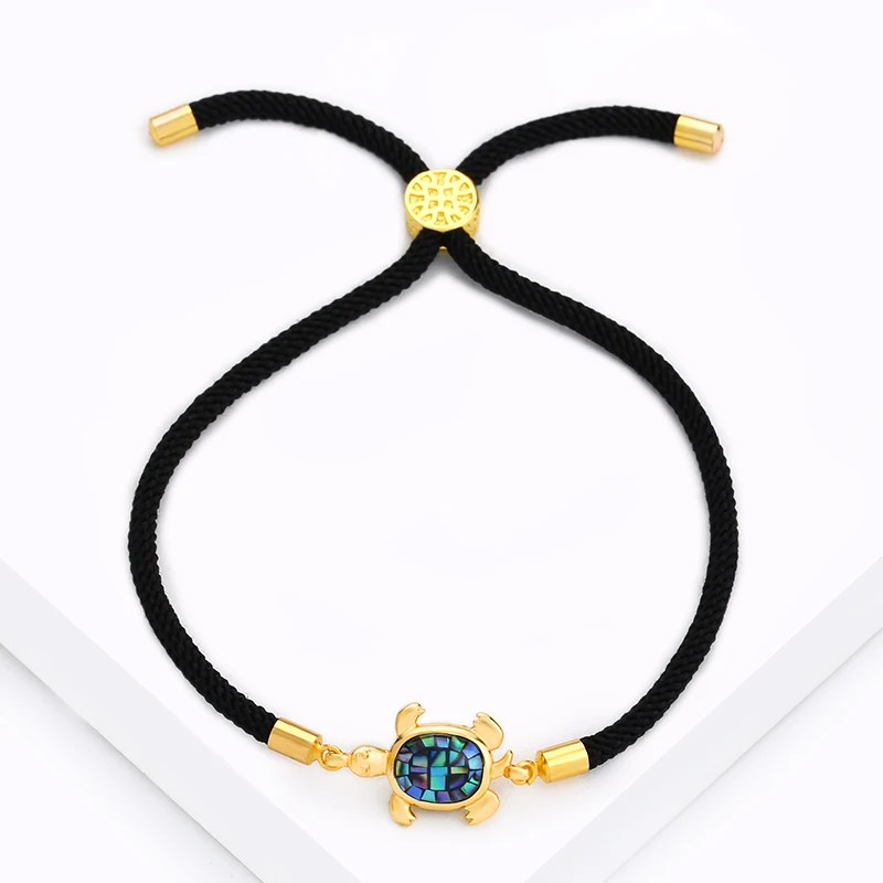 OCESRIO Sea Turtle Bracelet Women Men Natural Abalone Shell Cubic Zirconia Couple Bracelet Red Thread Jewellry pulseras brt-a85 OCESRIO Sea Turtle Bracelet Women Men Natural Abalone Shell Cubic Zirconia Couple Bracelet Red Thread Jewellry pulseras brt-a85