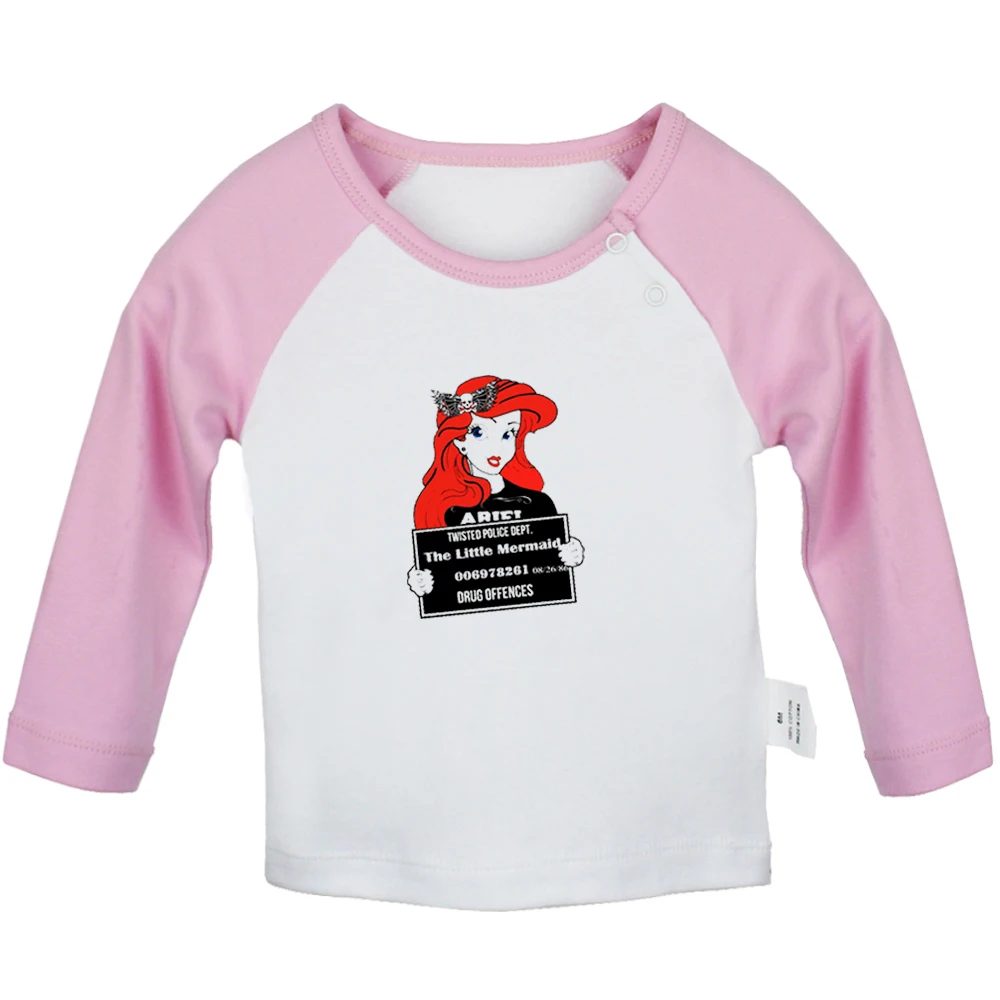 Принцесса Ариэль Русалочка, сексуальная татуировка, дизайн для новорожденных, футболки для малышей, Графический Реглан, цветные футболки с длинными рукавами - Цвет: ifBabyYCP133C