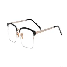 MONGOTEN ретро унисекс Мода Половина оправа ацетатная линза для рецептов очки оправа анти-Радиационная Пресбиопия очки для чтения