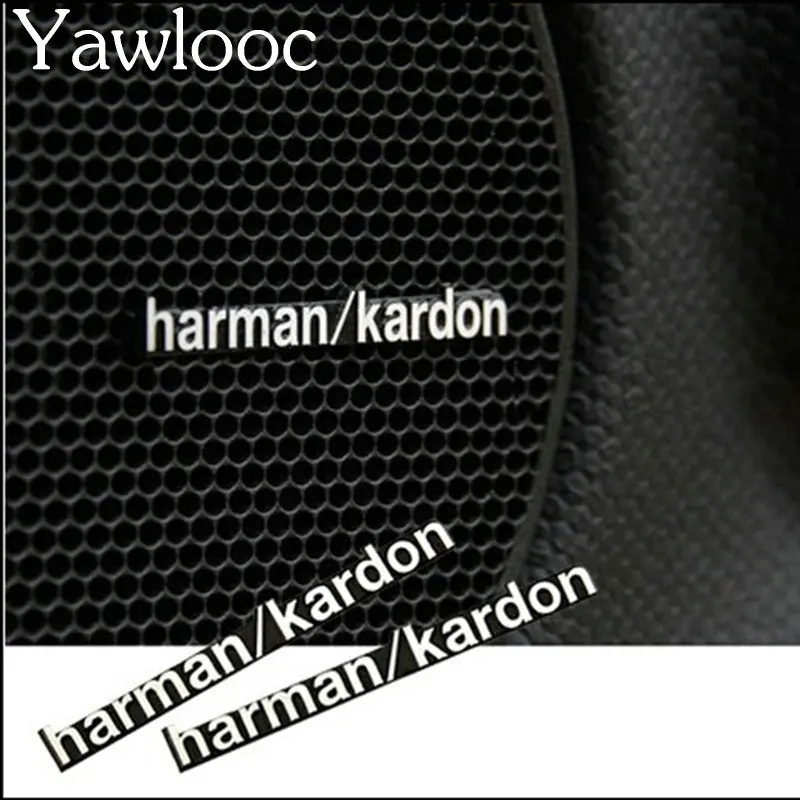 Yawlooc 3D Harman/Kardon hi-fi speaker stereo speaker aluminum badge emblem Sticker Car Accessories Styling