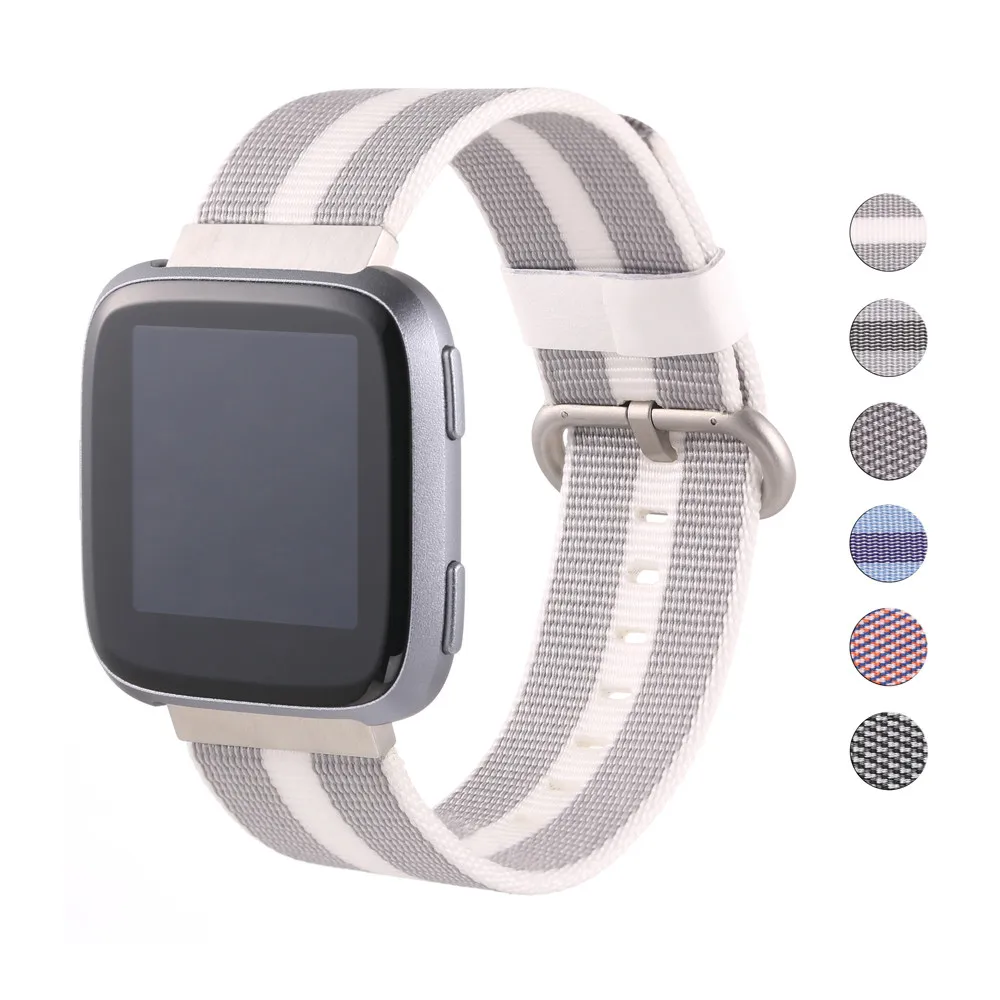 

2018 Fashion Light Weight Nylon Adjustable Smart Watch Replacement Wrist Band Watch Strap For Fitbit Versa