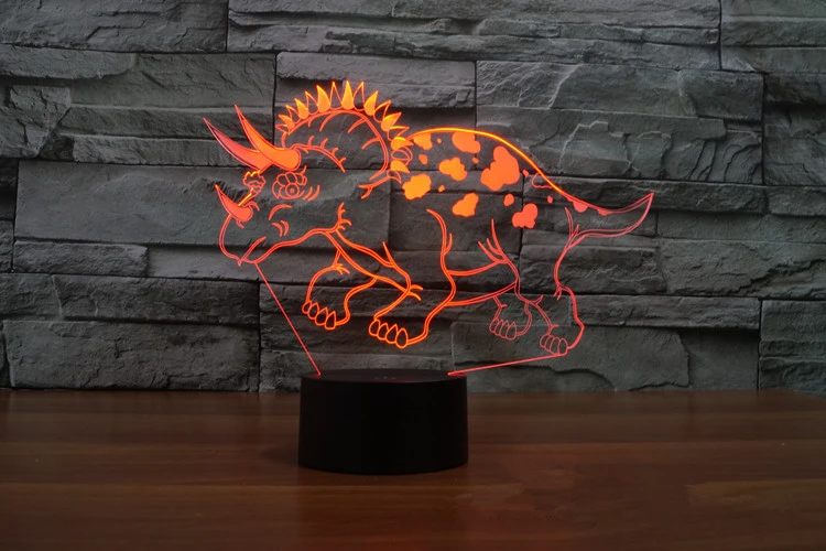 Динозавр 3D настольная лампа Luminaria светодиодный ночник USB сенсорный выключатель детская комната декоративное освещение отличный подарок