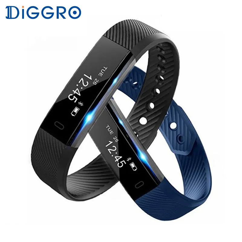

ID115 Smart Bracelet Fitness Tracker Step Counter Activity Monitor Band Alarm Clock Vibration Wristband for iphone Android phone