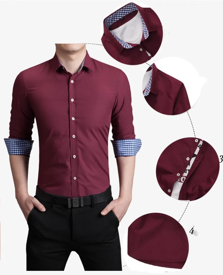 HCXY, новинка, хлопковая клетчатая рубашка, Мужская Роскошная приталенная рубашка, мужская рубашка, Повседневная рубашка, M-5XL