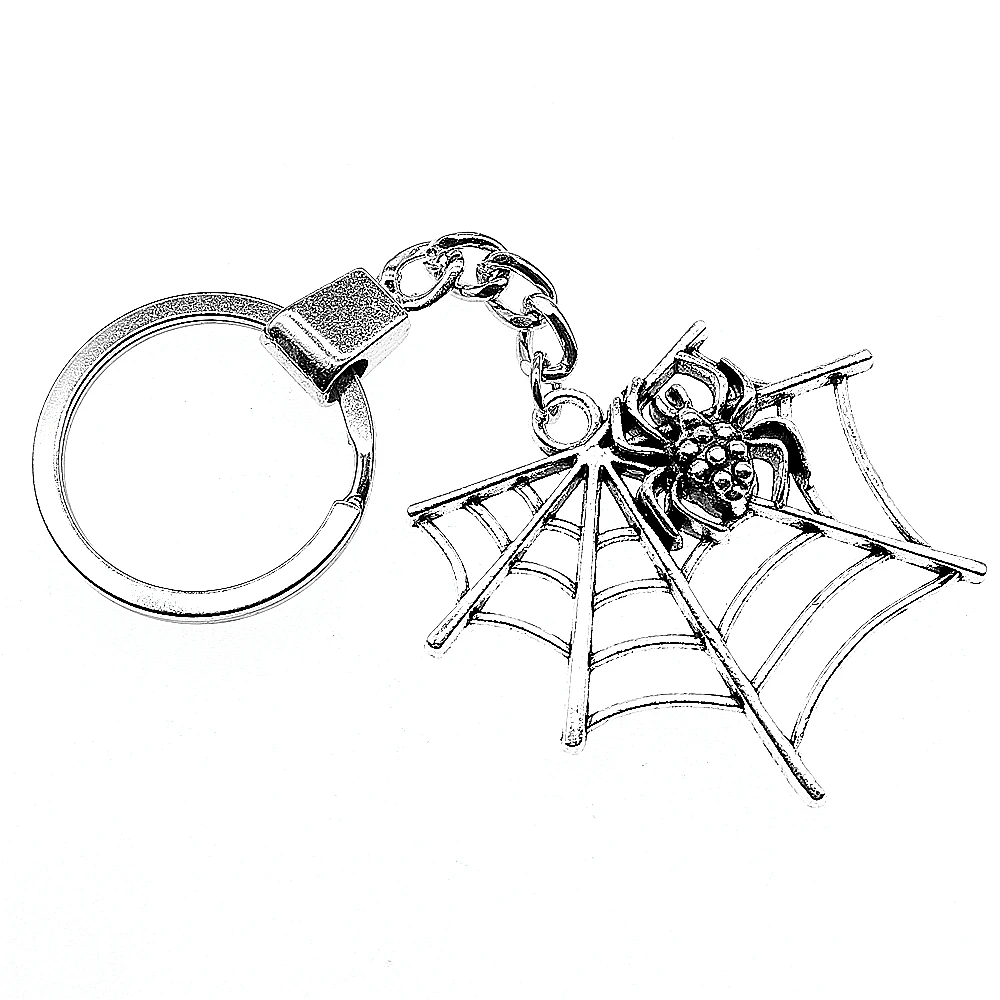 

WYSIWYG Spider Web Key Chain, Handmade Spider Keychain, Vintage 47x42mm Spider Keyring Gift For Party Dropship Suppliers