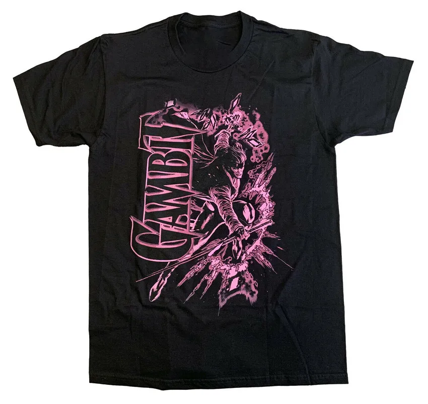 Футболка X-men Gambit Glow с лицензией для взрослых бесплатная доставка светильник |