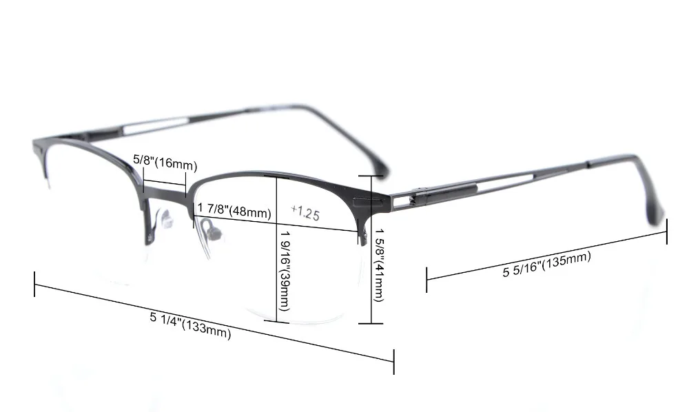 R1645 очки для чтения качественные пружинные петли полуобода очки для мужчин и женщин+ 0,00-+ 4,00