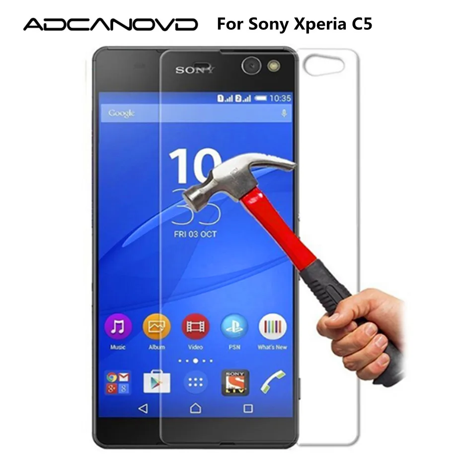 Adcanovd 9H ультра двойное закаленное стекло для sony Xperia C5 безопасная защита экрана Защитная пленка на E5506 LTE E5553 E5533 E5563