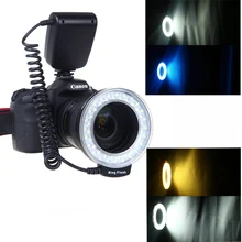 RF-550D Macro 48 pièces LED Anneau Flash Gauche et Droit Flash Light pour Canon Nikon Pentax Olympus Panasonic DSLR