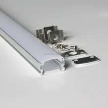 15 м(30 шт) много, 0,5 м за штуку, тонкие алюминиевые экструзионные профили для Светодиодная лента дисплей с молочной диффузной крышкой