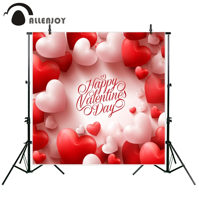 Cheap Allenjoy photographic background 3D Realistic Red Hearts Sweet Happy Valentines Day professional festival backdrop photographic Cheap Allenjoy photographic background 3D Realistic Red Hearts Sweet Happy Valentines Day professional festival backdrop photographic