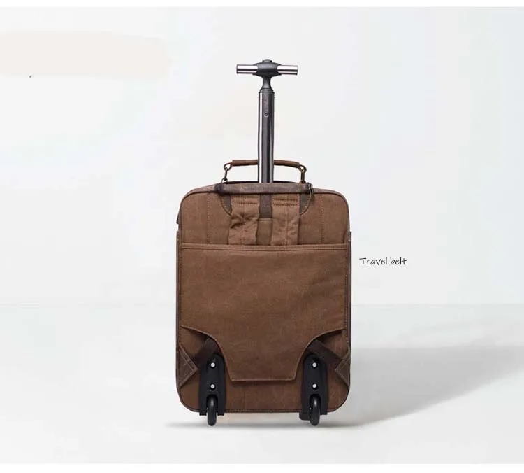 Дорожный ремень ретро Ностальгический качественный холщовый чемодан на колёсиках для женщин, чемодан на плечо, мужские деловые сумки для ноутбука