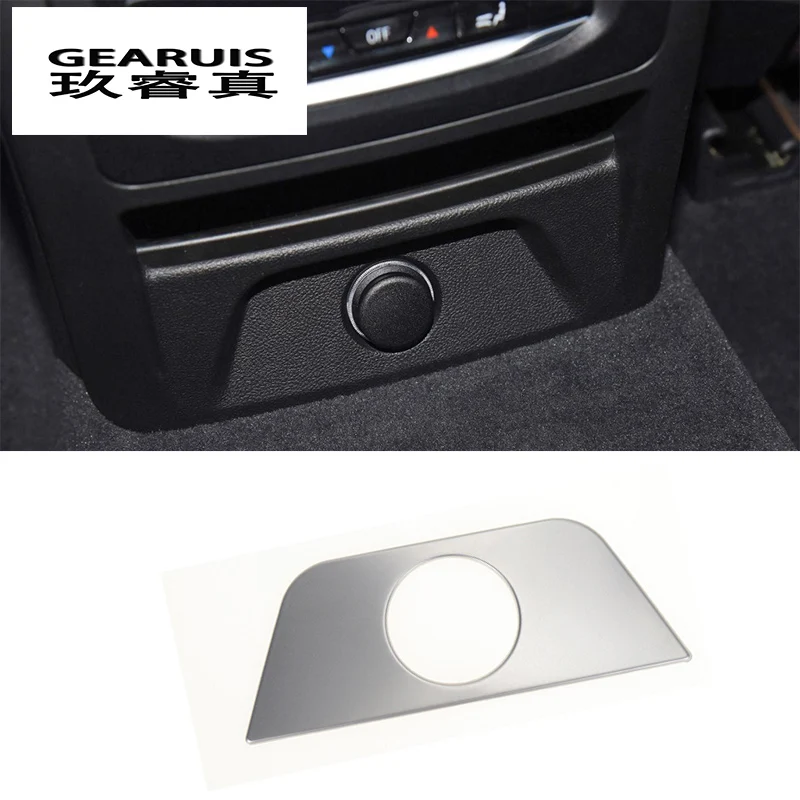 

Car Styling Back Air conditioning outlet Row Cigarette Lighter Cover Stickers Trim For BMW X3 G01 2018 Interior Auto Accessories